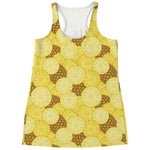 Pineapple Slices Pattern Print Women's Racerback Tank Top