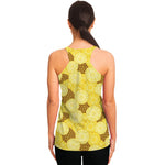Pineapple Slices Pattern Print Women's Racerback Tank Top