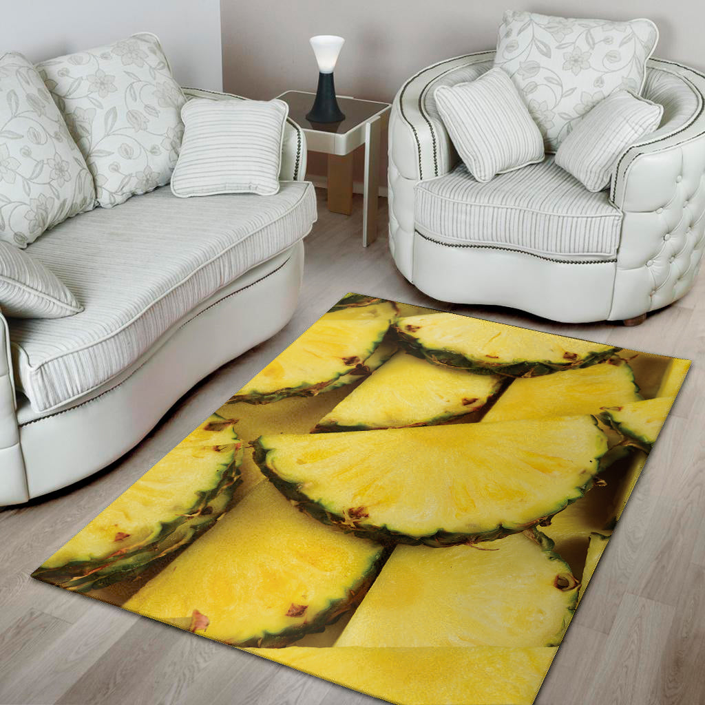 Pineapple Slices Print Area Rug