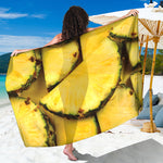 Pineapple Slices Print Beach Sarong Wrap