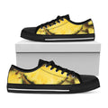 Pineapple Slices Print Black Low Top Sneakers