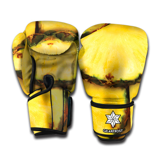 Pineapple Slices Print Boxing Gloves