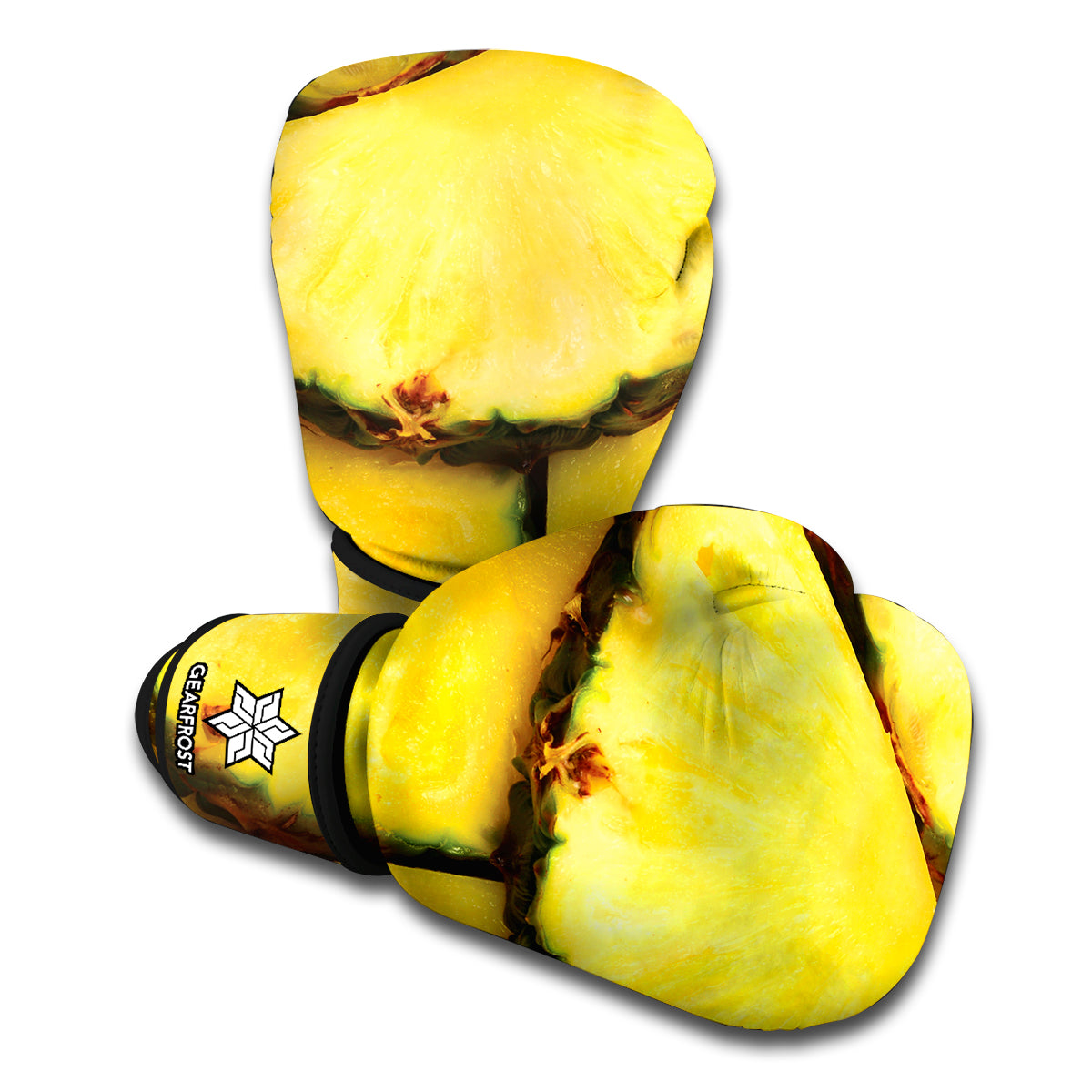 Pineapple Slices Print Boxing Gloves