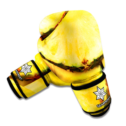 Pineapple Slices Print Boxing Gloves