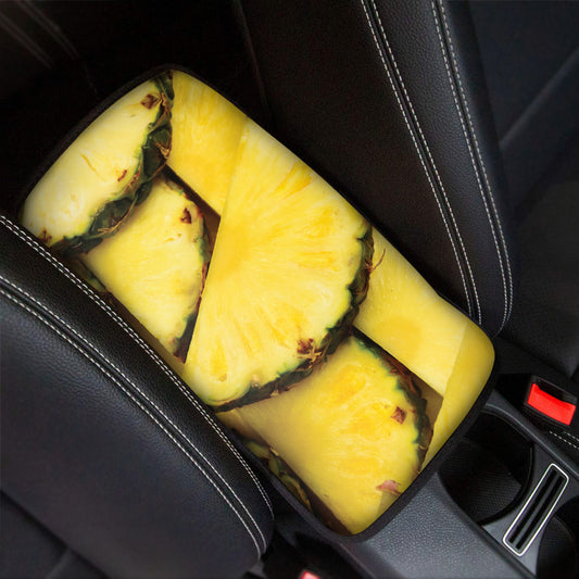 Pineapple Slices Print Car Center Console Cover