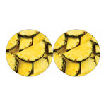 Pineapple Slices Print Car Coasters