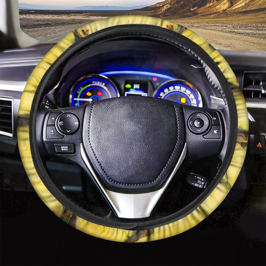 Pineapple Slices Print Car Steering Wheel Cover