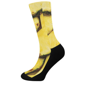 Pineapple Slices Print Crew Socks