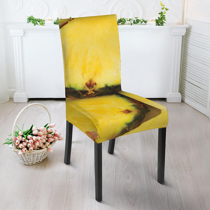 Pineapple Slices Print Dining Chair Slipcover
