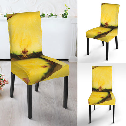 Pineapple Slices Print Dining Chair Slipcover