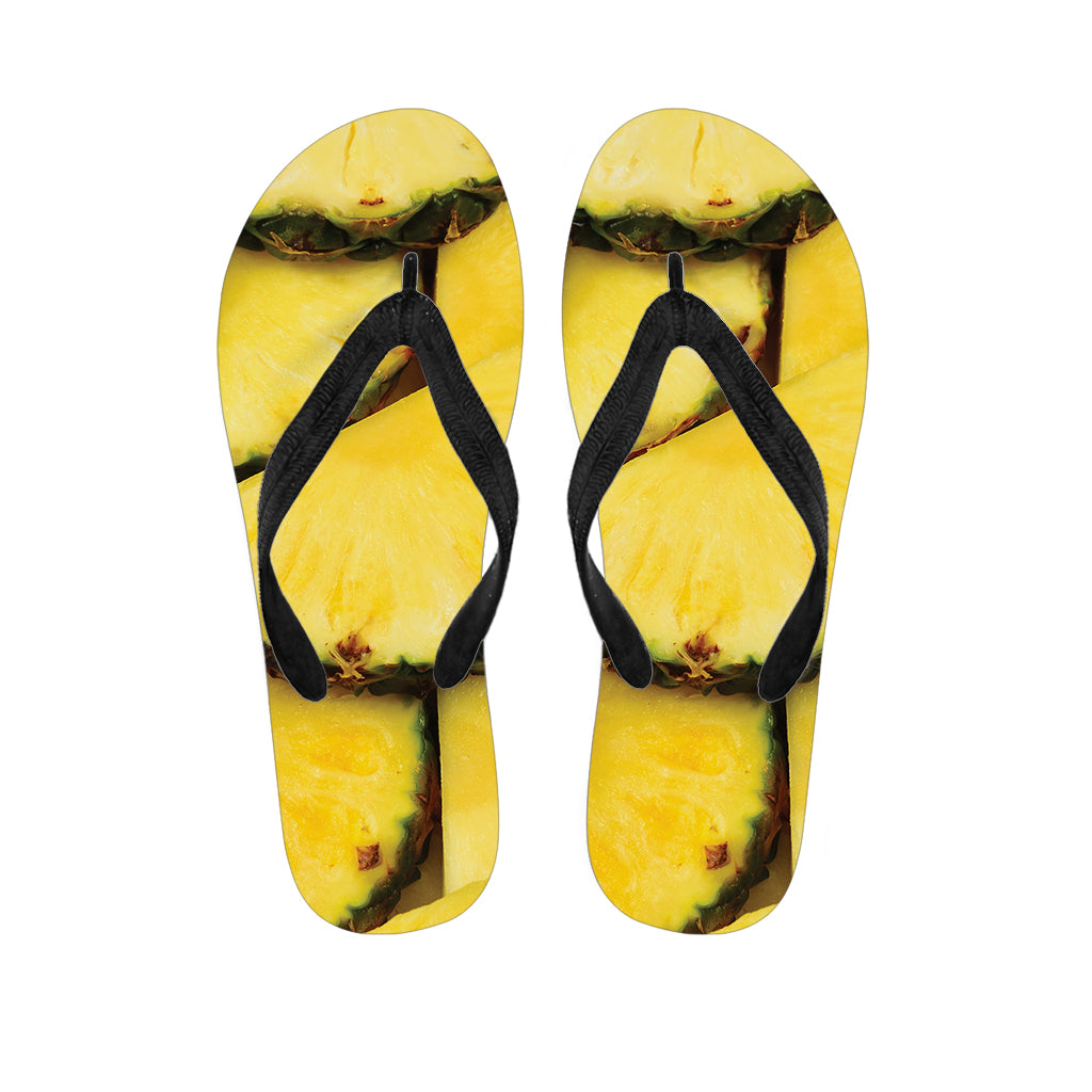 Pineapple Slices Print Flip Flops