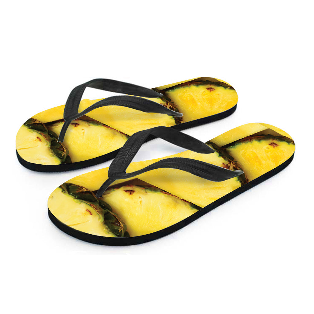 Pineapple Slices Print Flip Flops