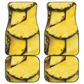 Pineapple Slices Print Front and Back Car Floor Mats