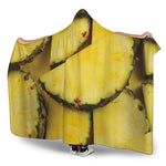 Pineapple Slices Print Hooded Blanket