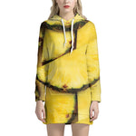 Pineapple Slices Print Hoodie Dress