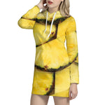 Pineapple Slices Print Hoodie Dress