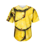 Pineapple Slices Print Men's Baseball Jersey