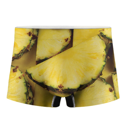 Pineapple Slices Print Men's Boxer Briefs