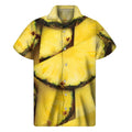 Pineapple Slices Print Men's Short Sleeve Shirt