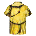 Pineapple Slices Print Men's Short Sleeve Shirt