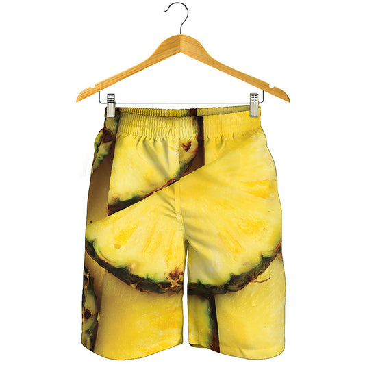 Pineapple Slices Print Men's Shorts