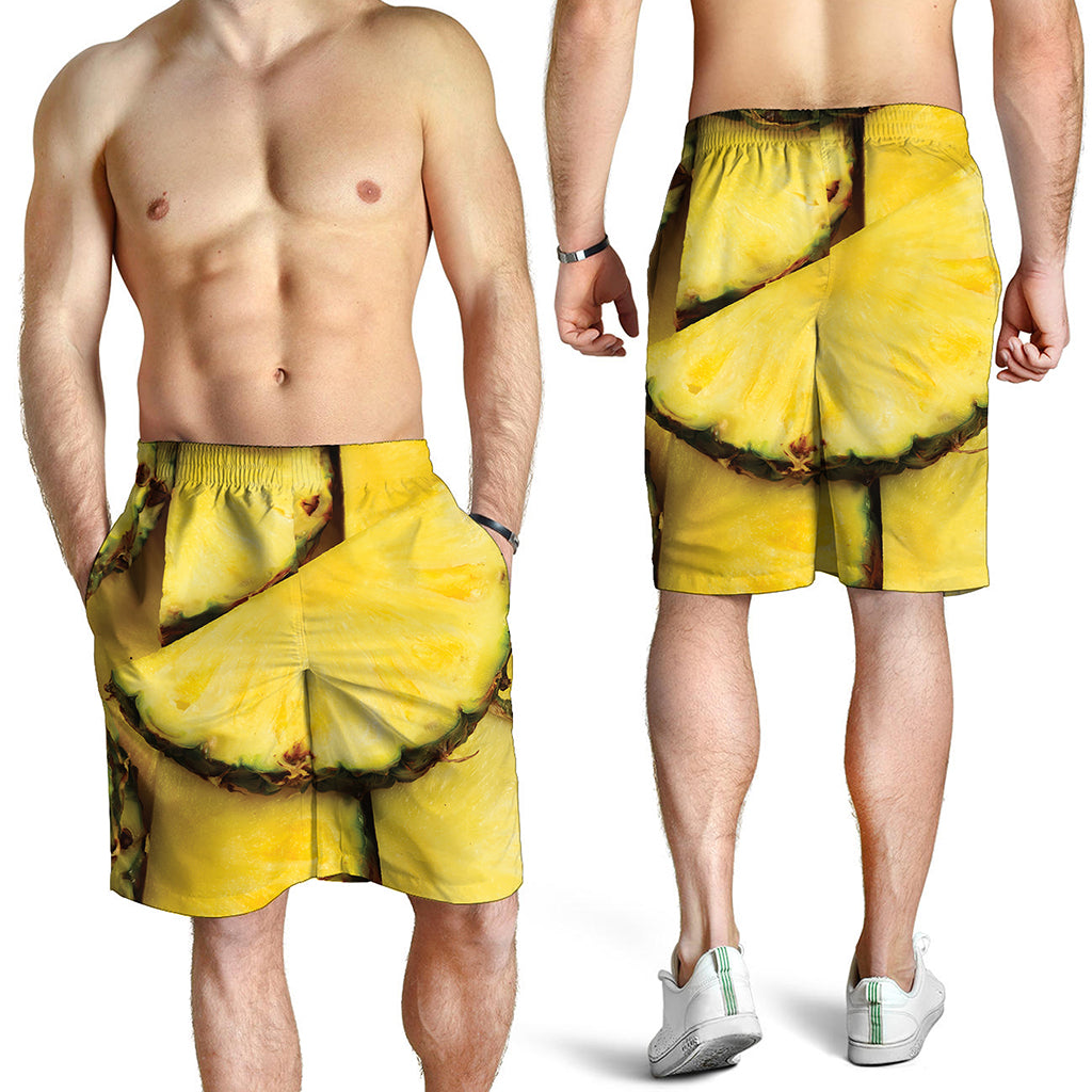 Pineapple Slices Print Men's Shorts