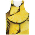 Pineapple Slices Print Men's Tank Top