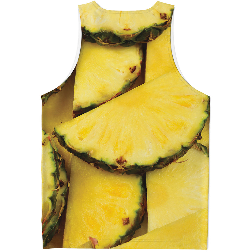 Pineapple Slices Print Men's Tank Top