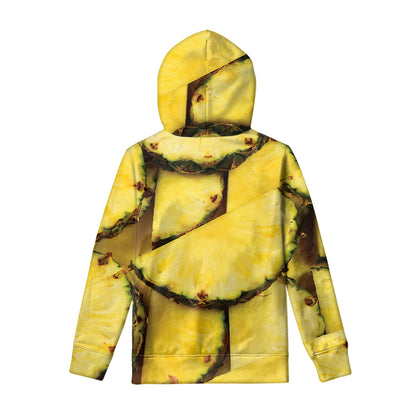 Pineapple Slices Print Pullover Hoodie