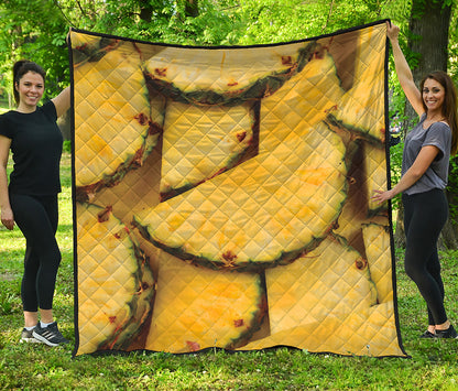 Pineapple Slices Print Quilt