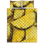 Pineapple Slices Print Quilt Bed Set