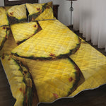 Pineapple Slices Print Quilt Bed Set
