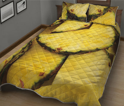 Pineapple Slices Print Quilt Bed Set