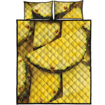 Pineapple Slices Print Quilt Bed Set