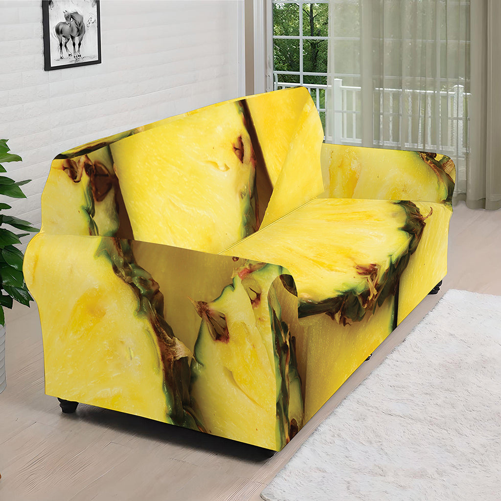 Pineapple Slices Print Sofa Cover