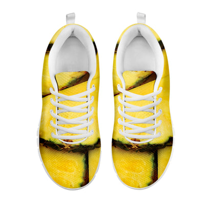 Pineapple Slices Print White Sneakers