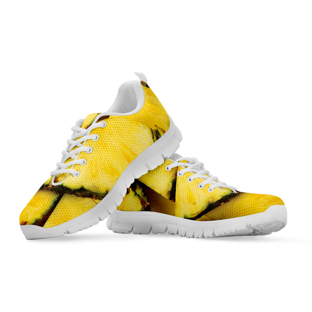 Pineapple Slices Print White Sneakers