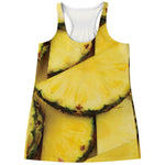 Pineapple Slices Print Women's Racerback Tank Top