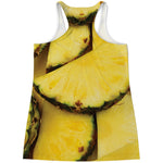 Pineapple Slices Print Women's Racerback Tank Top