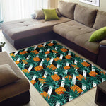 Pineapple Striped Pattern Print Area Rug GearFrost