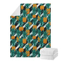 Pineapple Striped Pattern Print Blanket