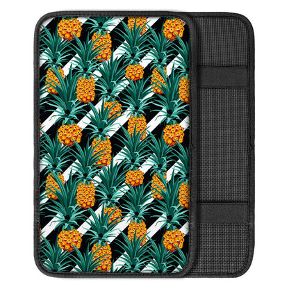 Pineapple Striped Pattern Print Car Center Console Cover