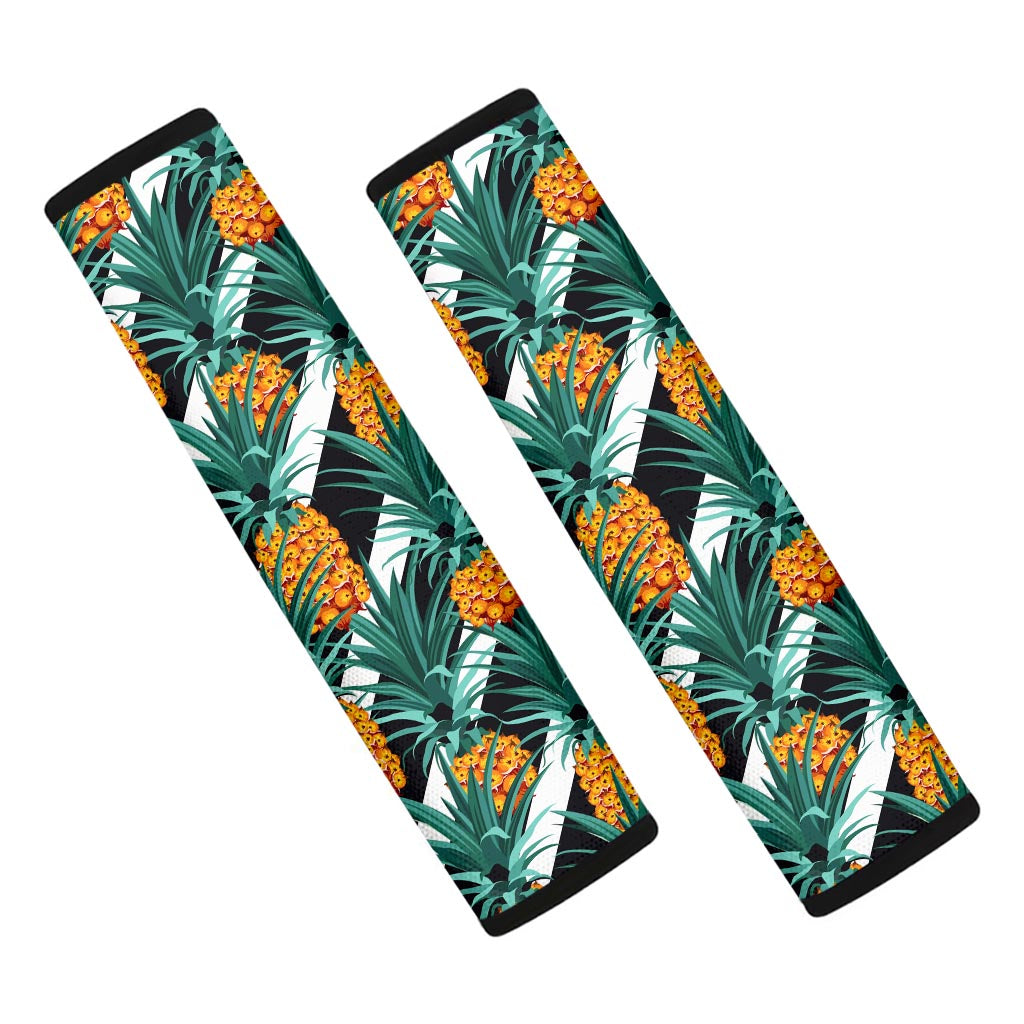 Pineapple Striped Pattern Print Car Seat Belt Covers