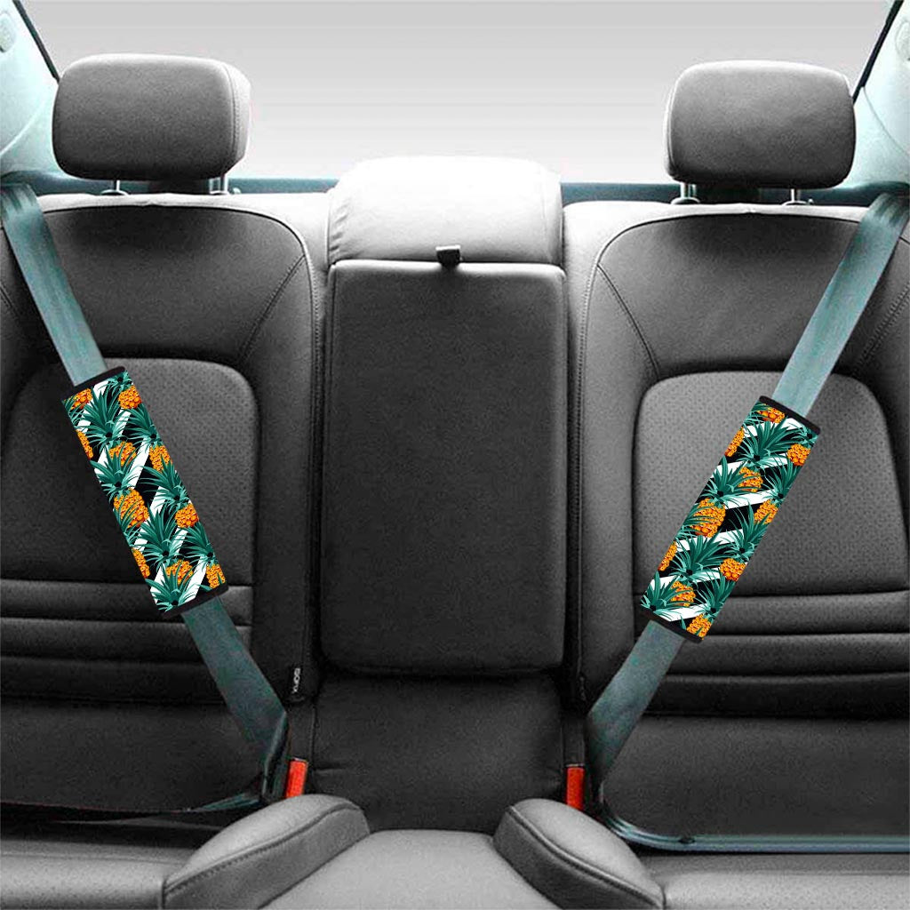 Pineapple Striped Pattern Print Car Seat Belt Covers