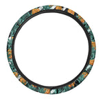 Pineapple Striped Pattern Print Car Steering Wheel Cover