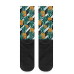 Pineapple Striped Pattern Print Crew Socks