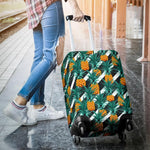 Pineapple Striped Pattern Print Luggage Cover GearFrost