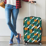Pineapple Striped Pattern Print Luggage Cover GearFrost