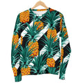 Pineapple Striped Pattern Print Men's Crewneck Sweatshirt