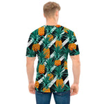 Pineapple Striped Pattern Print Men's T-Shirt